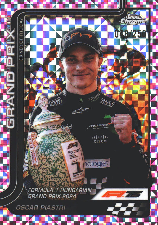 2025 Topps Chrome Formula 1 Pink /250 Oscar Piastri #134 McLaren
