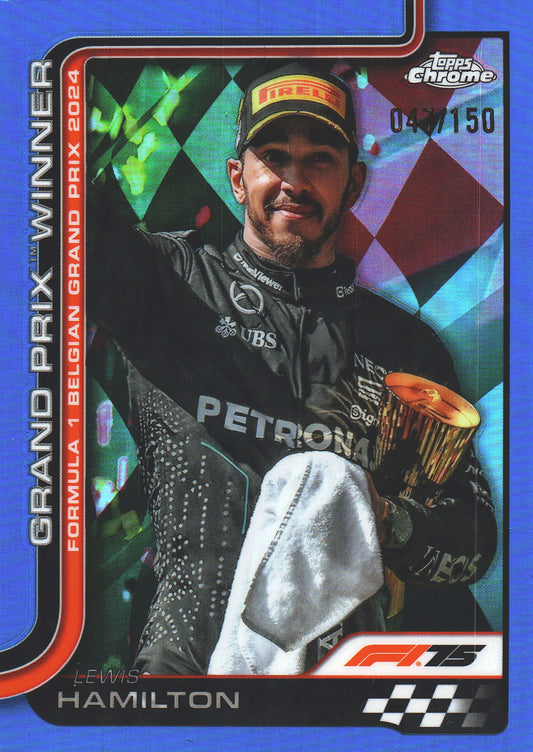 2025 Topps Chrome Formula 1 Blue /150 Lewis Hamilton #106 Mercedes