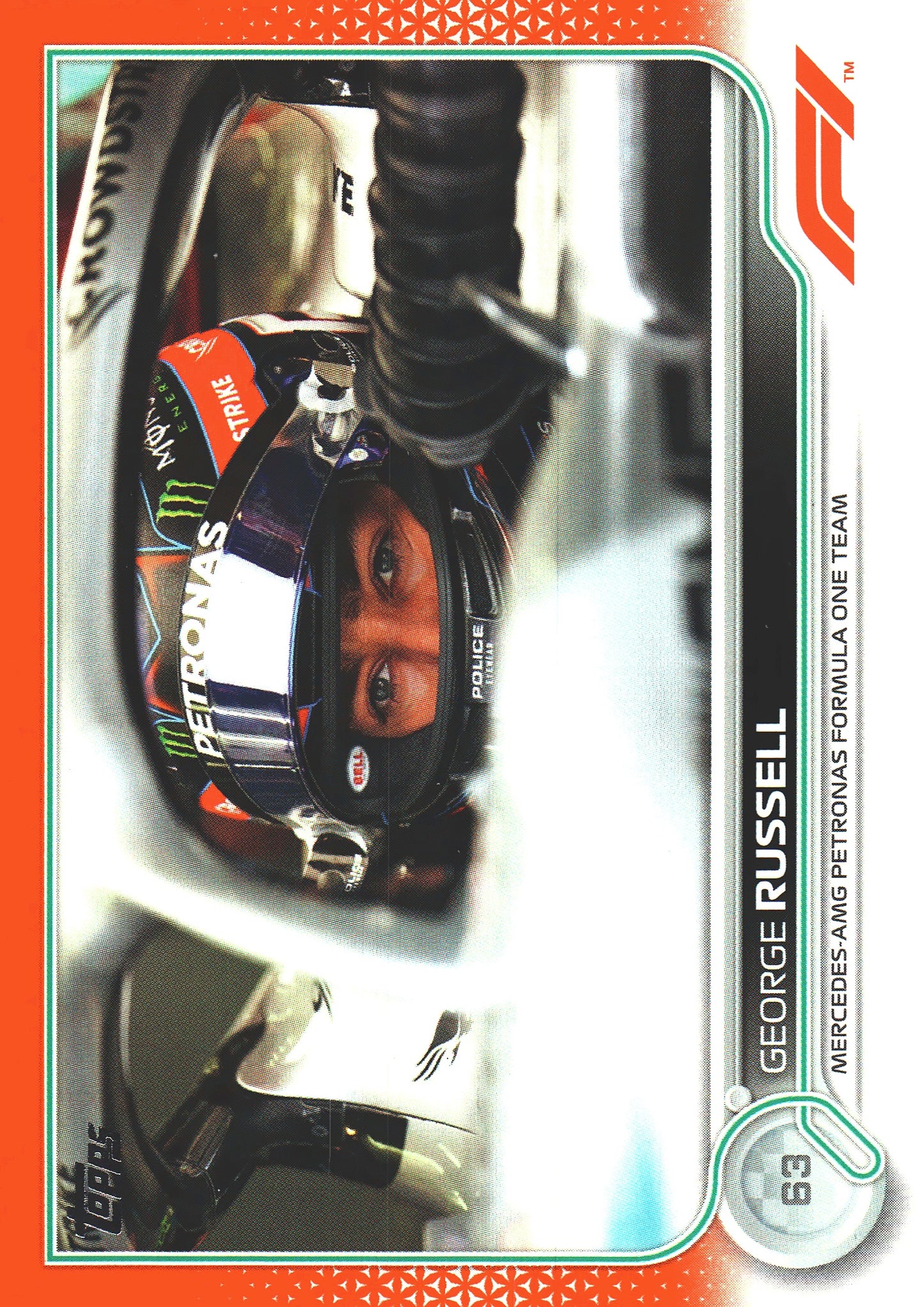 2022 Topps Formula 1 Orange /25 George Russell #19 Mercedes AMG