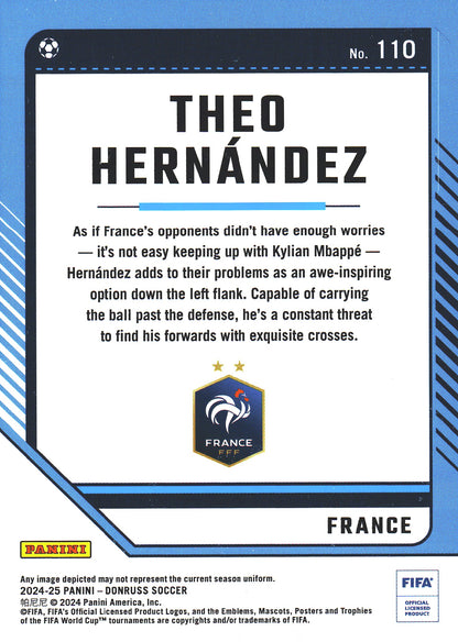 2024 Panini Donruss Soccer Skewed Theo Hernandez #110 France