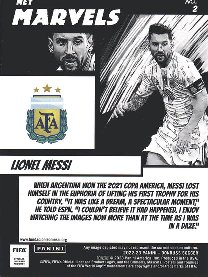 2022 Panini Donruss Net Marvels Lionel Messi #2 Argentina
