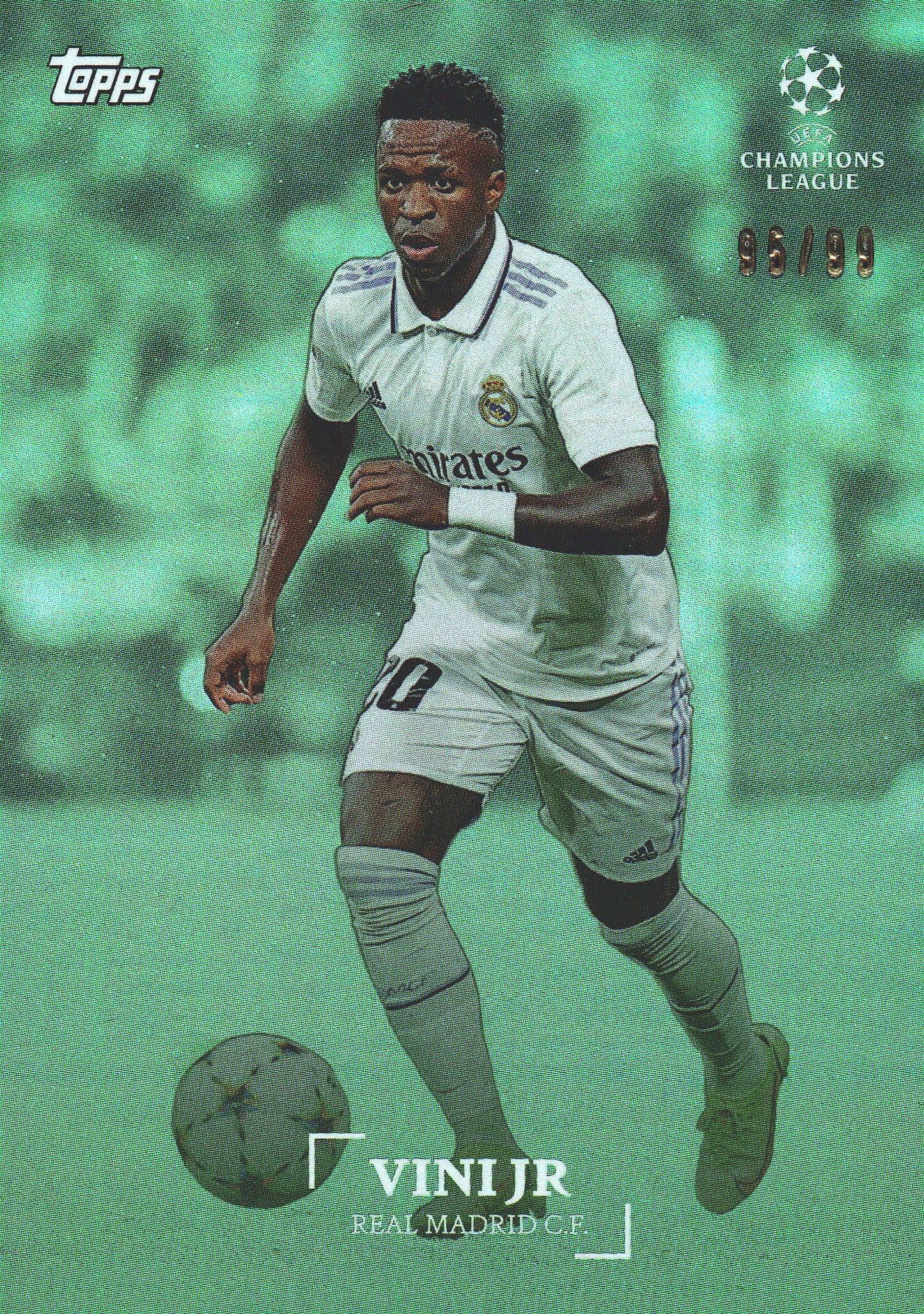2022 Topps Simplicidad Green /99 Vinicius Jr Real Madrid