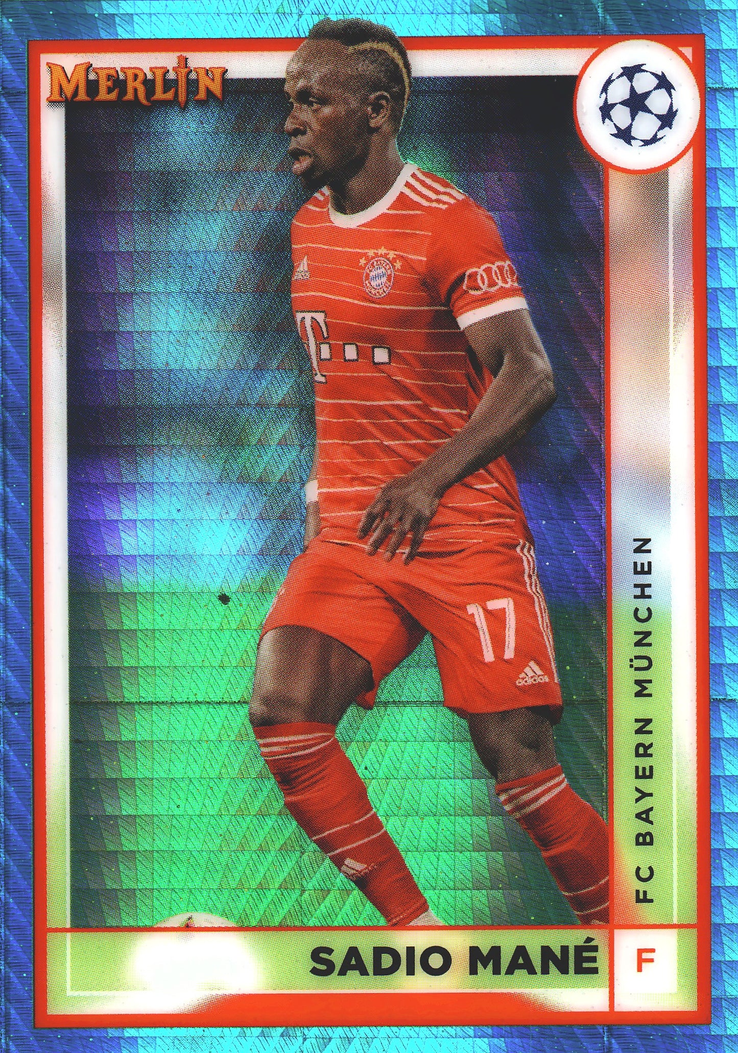 2022 Topps Merlin Aqua Prism Sadio Mane #59 Bayern Munich