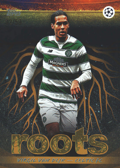 2025 Topps UCC Roots Gold /50 Virgil van Dijk #RT-1 Liverpool FC