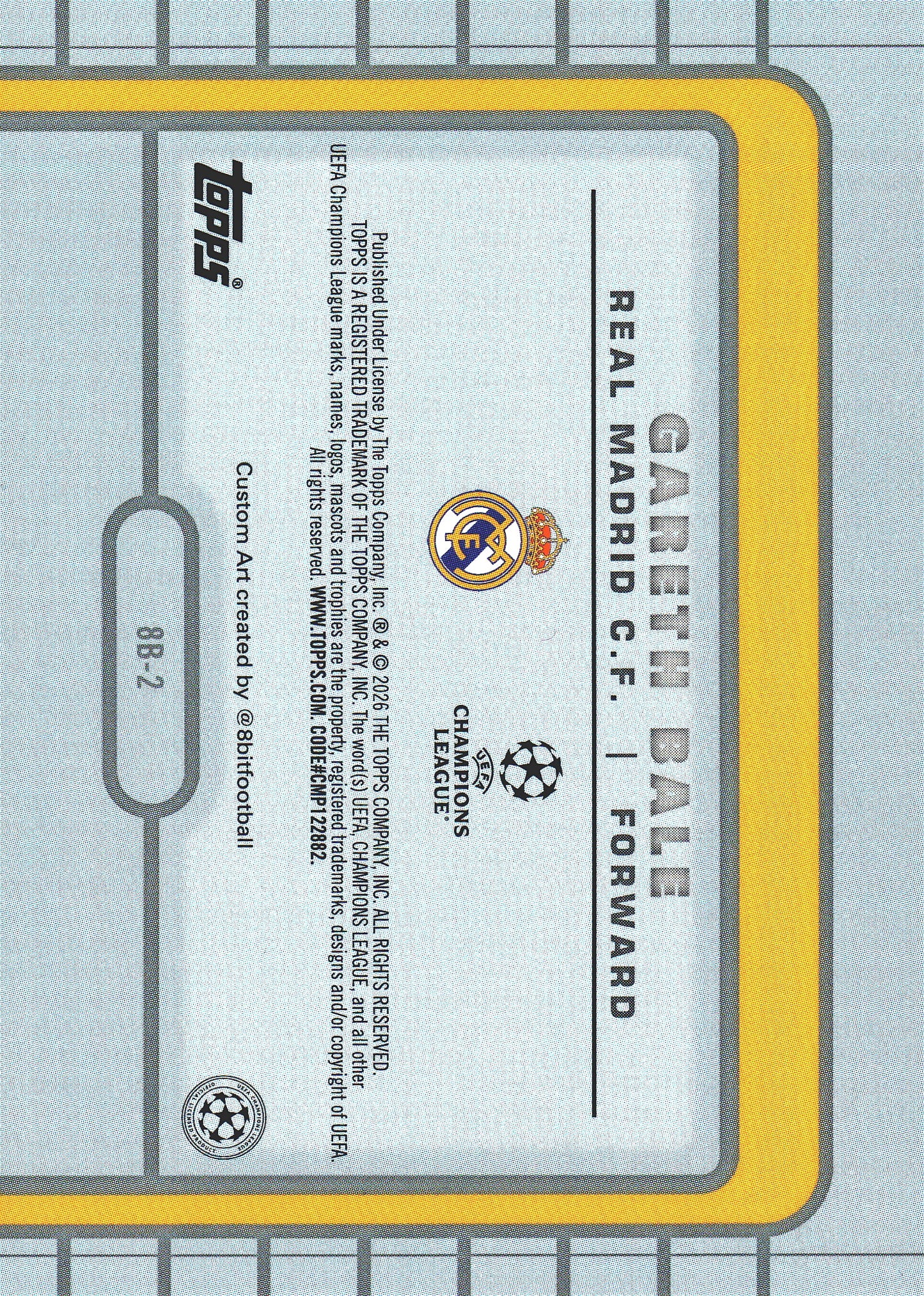 2025 Topps UCC 8-Bit Shots Gareth Bale #8B-2 Real Madrid CF