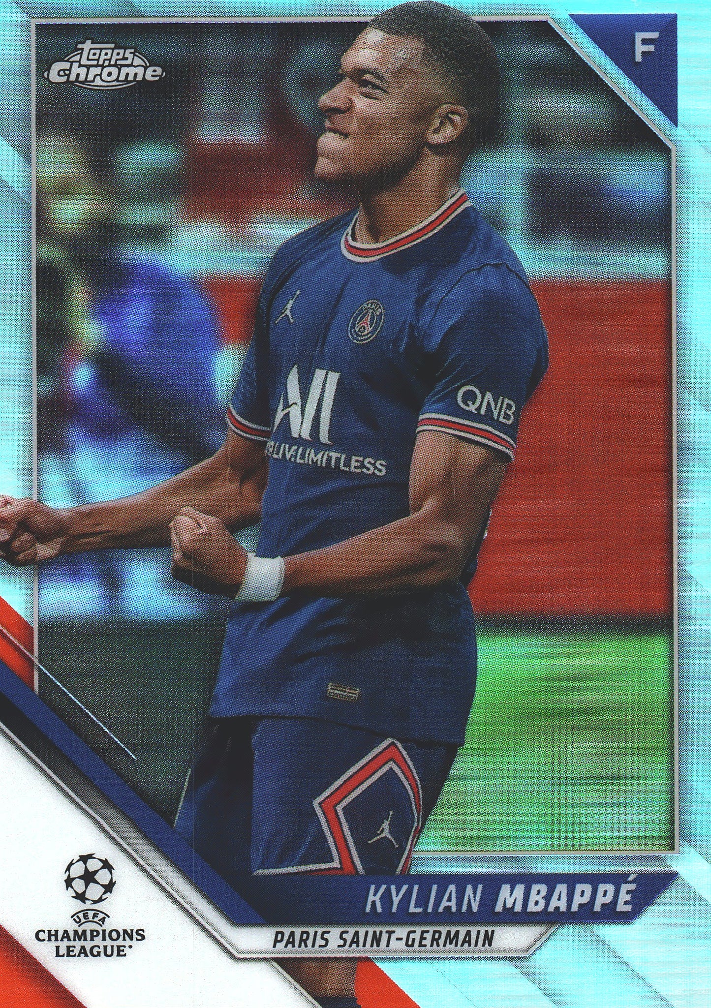 2021 Topps Chrome UCC Refractor Kylian Mbappe #1 Paris Saint-Germain