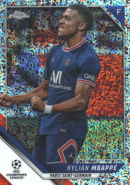 2021 Topps Chrome UCC Speckle Kylian Mbappe #1 Paris Saint-Germain