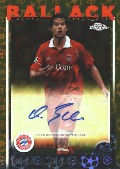 2024 Topps Chrome UCC Gold Starball /50 Autograph Michael Ballack #CA-MB Bayern Munich