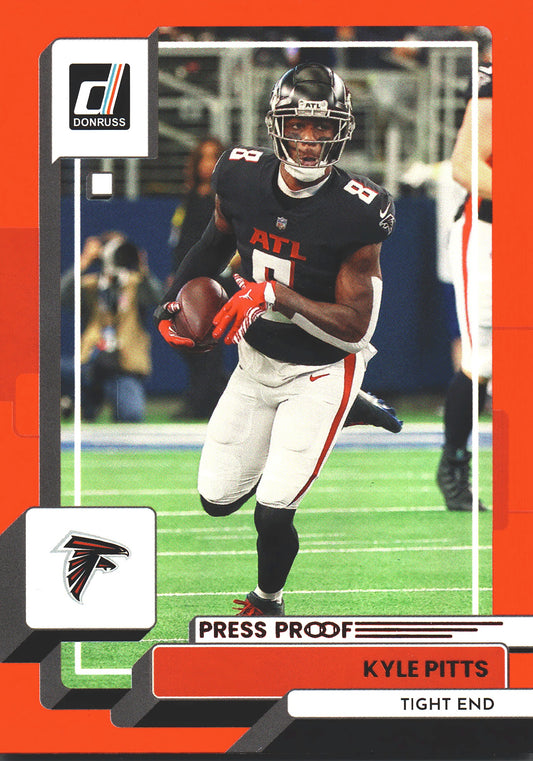 2022 Panini Donruss Red Press Proof Kyle Pitts #227 Atlanta Falcons