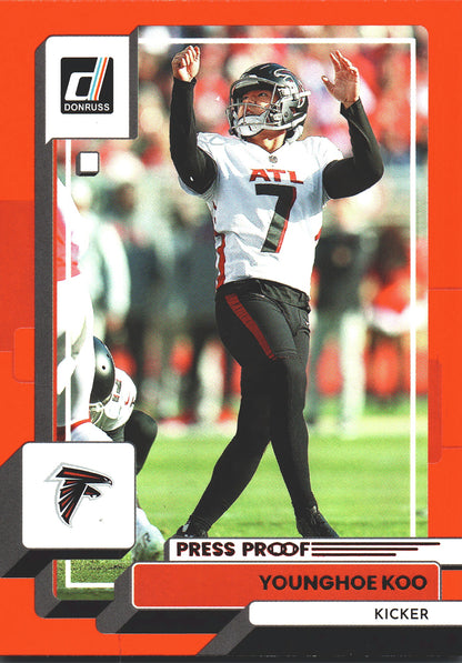 2022 Panini Donruss Red Press Proof Younghoe Koo #233 Atlanta Falcons