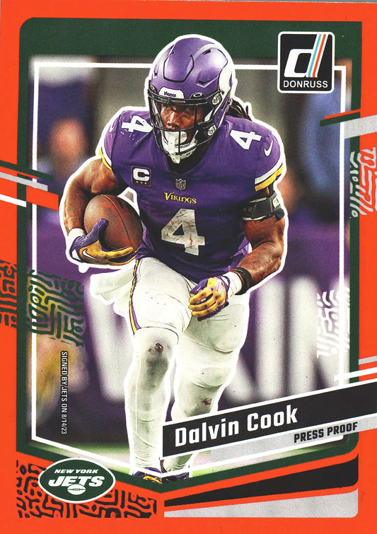 2023 Panini Donruss Red Press Proof Dalvin Cook #191 Minnesota Vikings