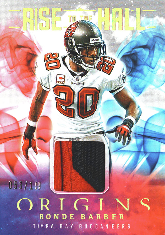 2025 Panini Origins Rise to the Hall /199 Ronde Barber #RTH-RBA Tampa Bay Buccaneers