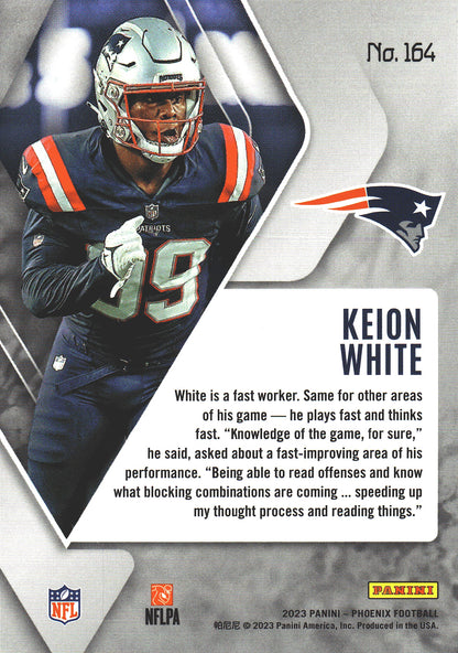2023 Panini Phoenix Keion White RC #164 New England Patriots