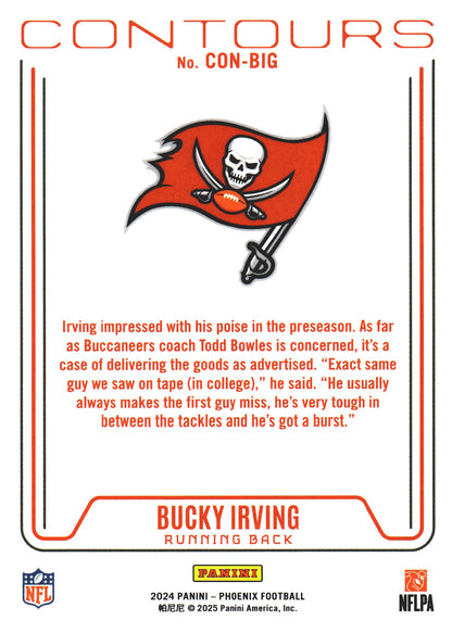 2024 Panini Phoenix Contours RC Bucky Irving #CON-BIG Tampa Bay Buccaneers
