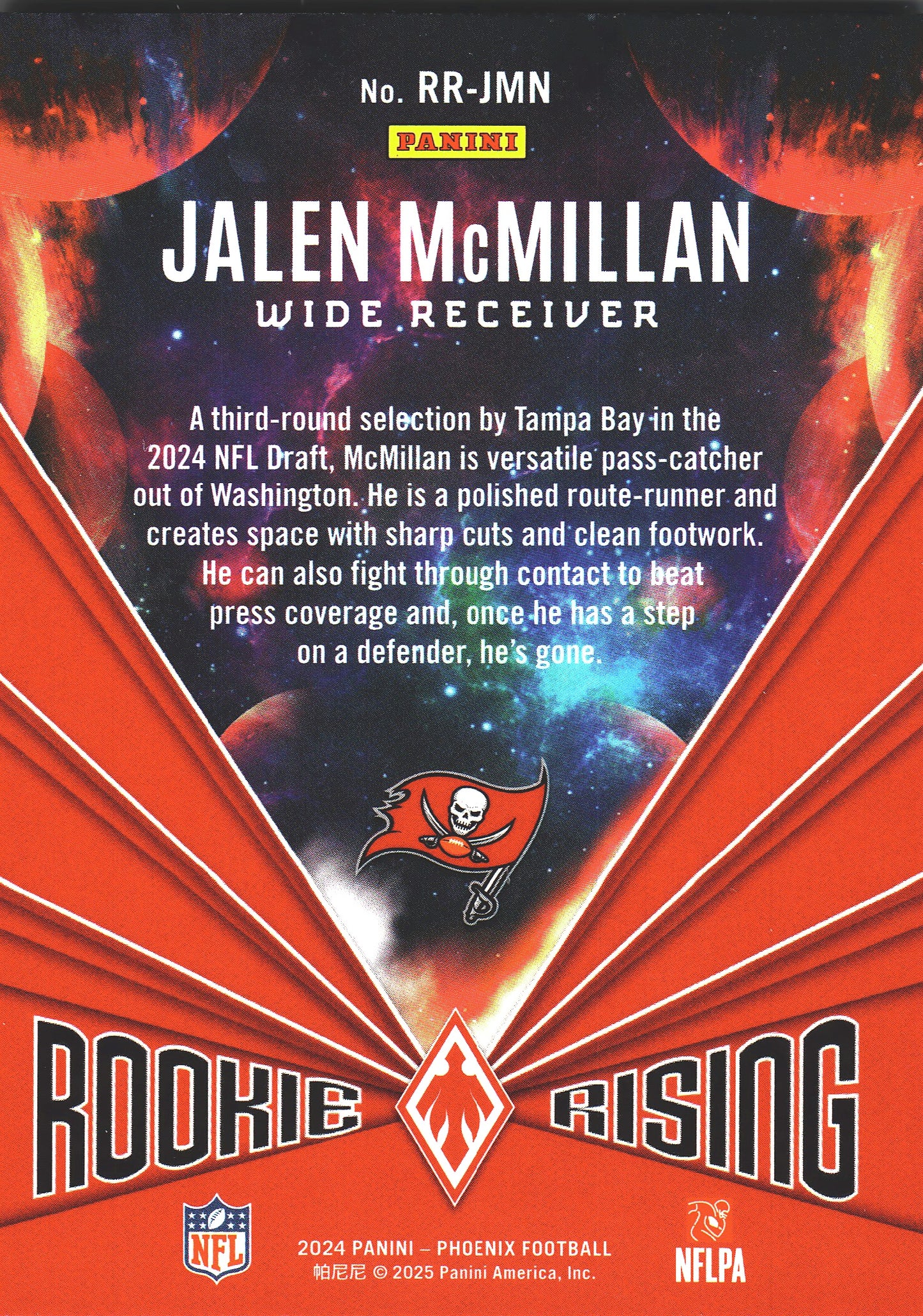 2024 Panini Phoenix Rookie Rising Wave Jalen McMillan RC #RR-JMN Tampa Bay Buccaneers