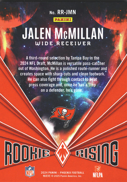 2024 Panini Phoenix Rookie Rising Wave Jalen McMillan RC #RR-JMN Tampa Bay Buccaneers