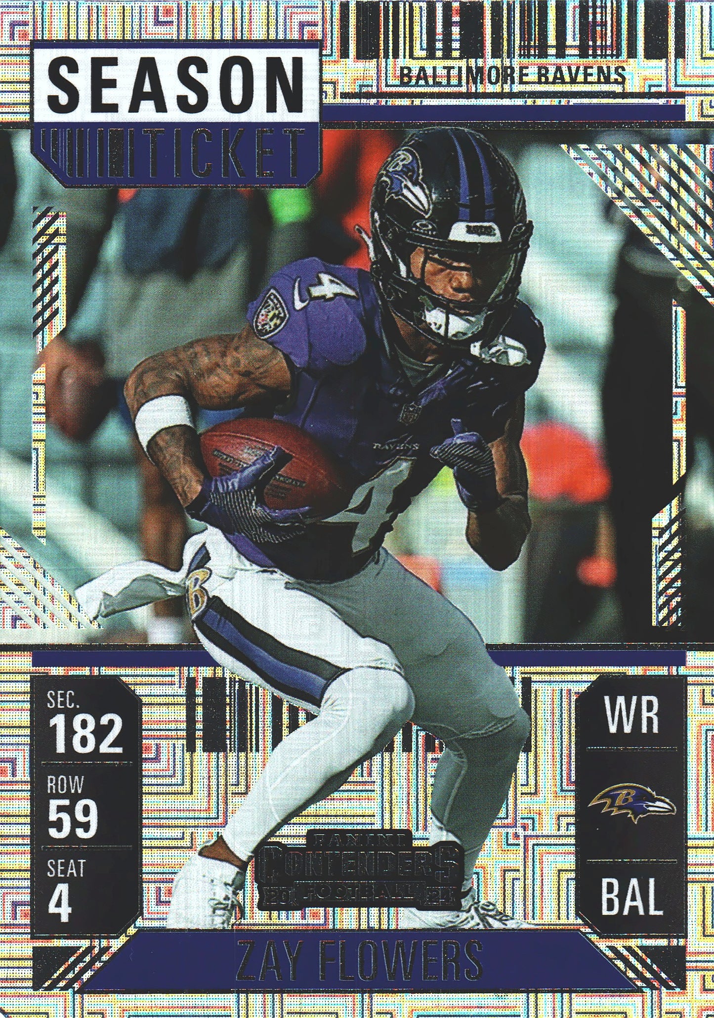 2024 Panini Contenders Mojo Zay Flowers #8 Baltimore Ravens