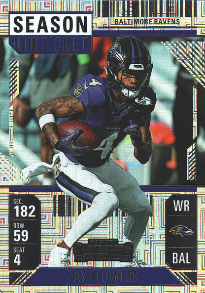 2024 Panini Contenders Mojo Zay Flowers #8 Baltimore Ravens
