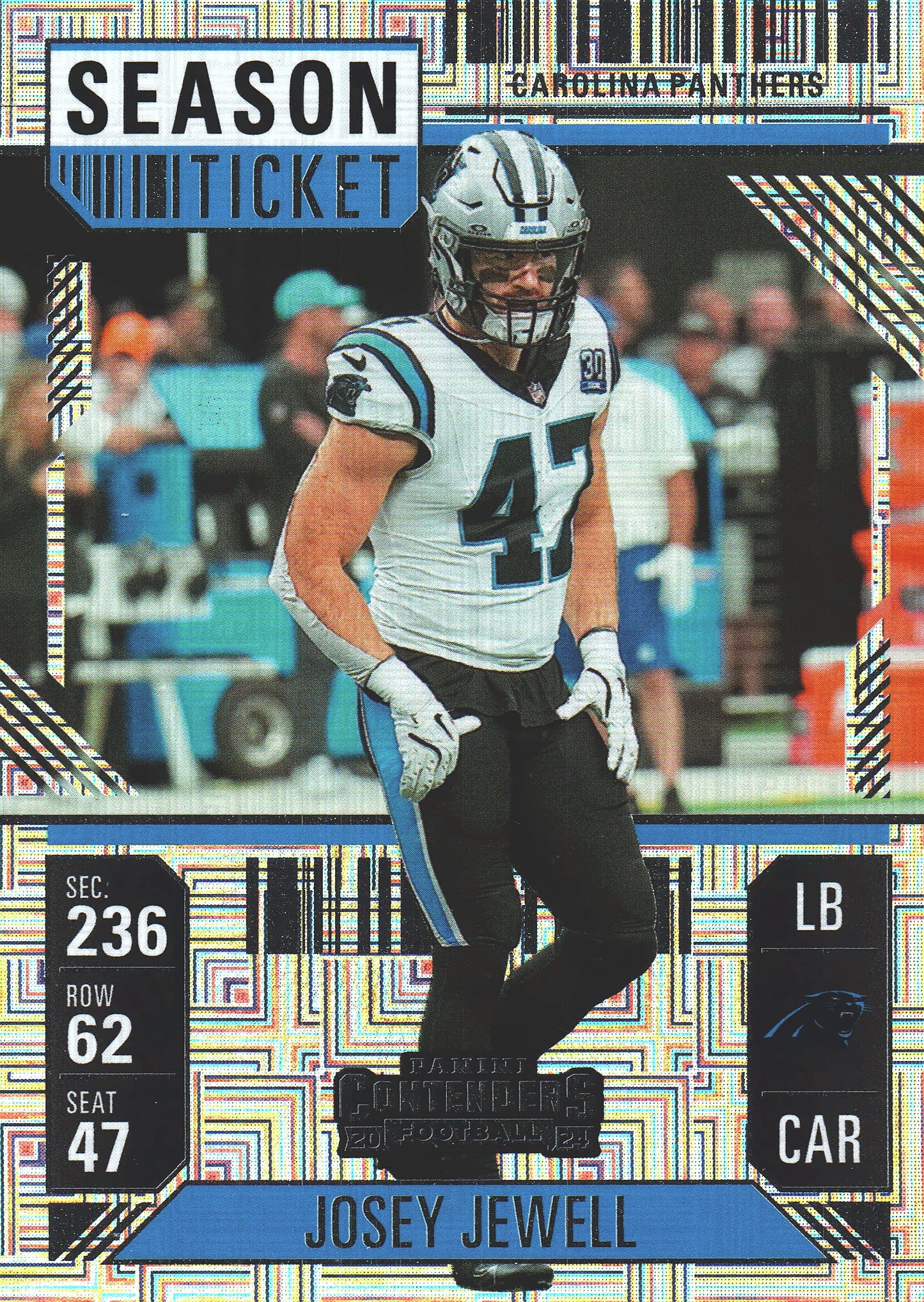 2024 Panini Contenders Mojo Josey Jewell #13 Carolina Panthers
