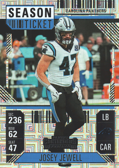 2024 Panini Contenders Mojo Josey Jewell #13 Carolina Panthers