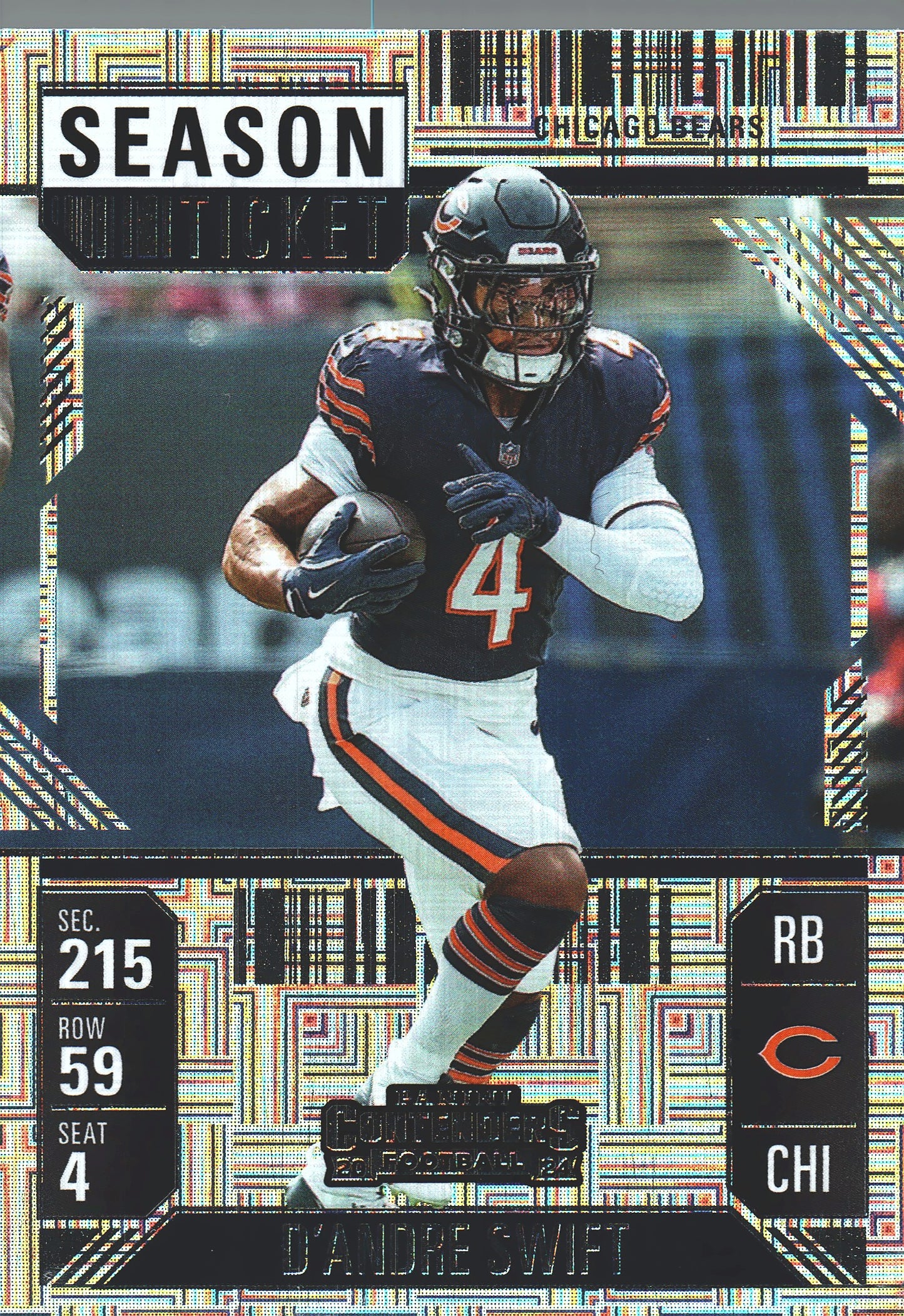 2024 Panini Contenders Mojo D'Andre Swift #16 Chicago Bears