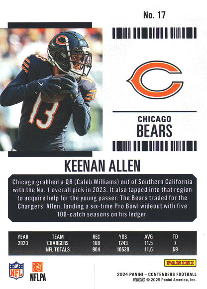 2024 Panini Contenders Mojo Keenan Allen #17 Chicago Bears