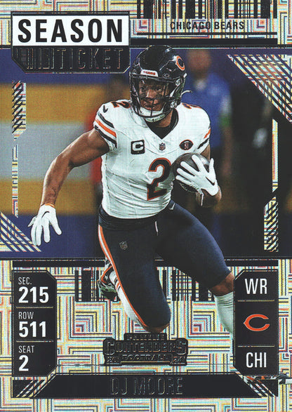 2024 Panini Contenders Mojo DJ Moore #18 Chicago Bears