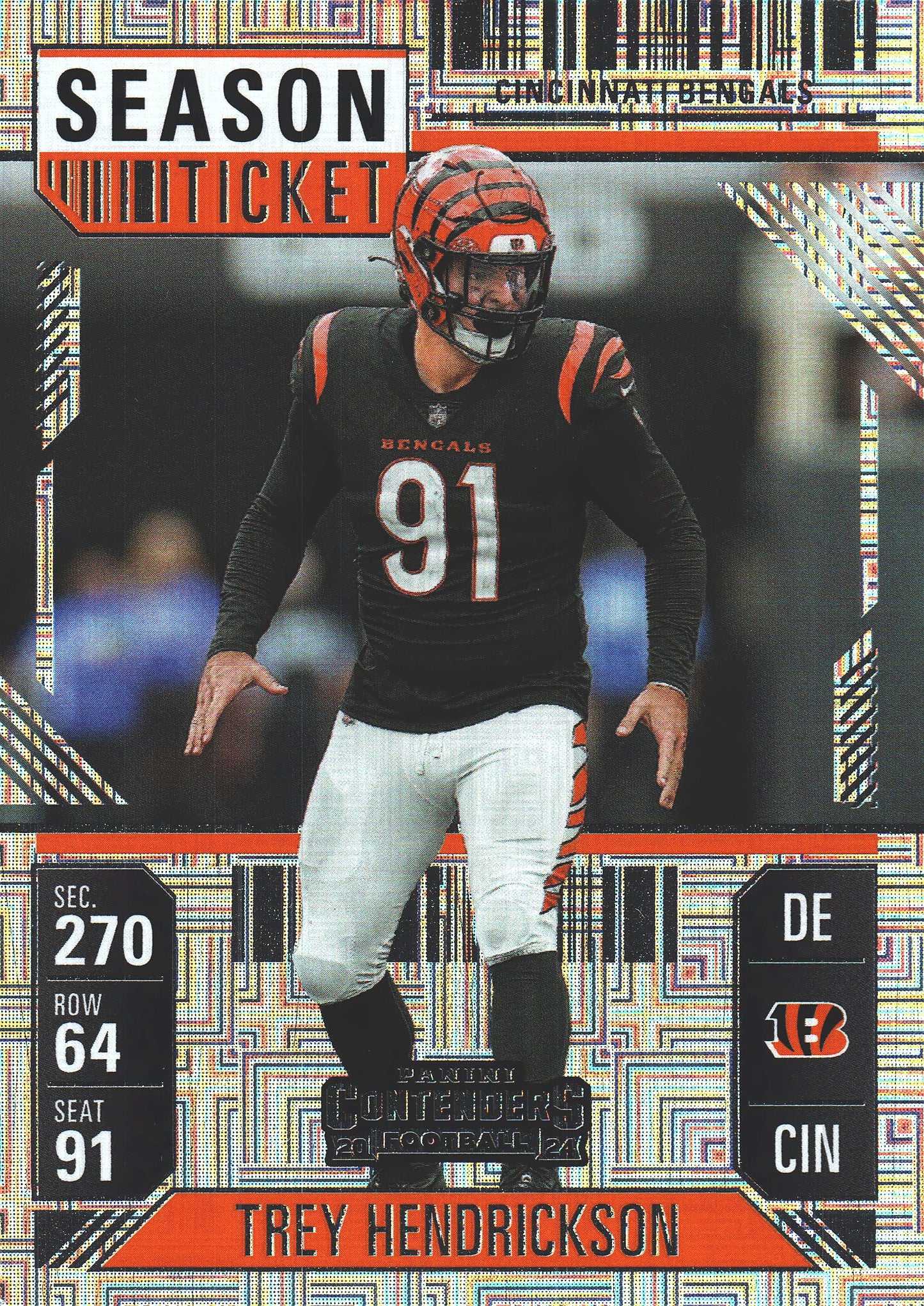 2024 Panini Contenders Mojo Trey Hendrickson #19 Cincinnati Bengals