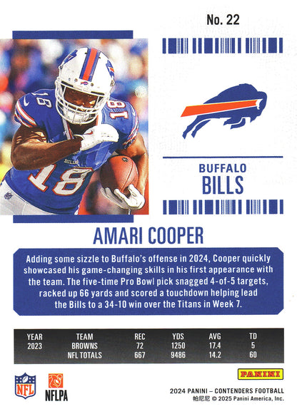 2024 Panini Contenders Mojo Amari Cooper #22 Buffalo Bills