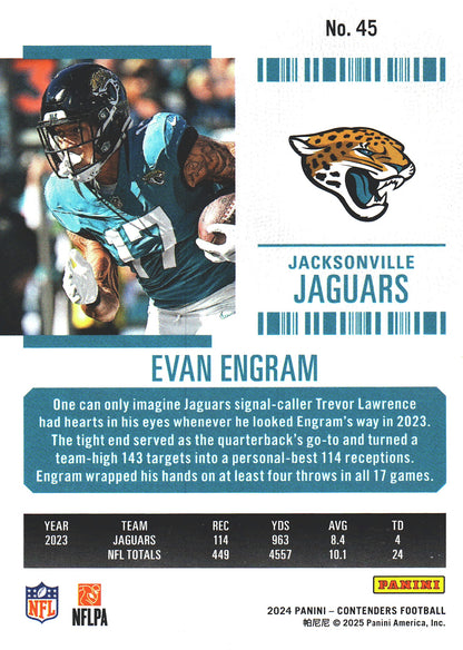 2024 Panini Contenders Mojo Evan Engram #45 Jacksonville Jaguars