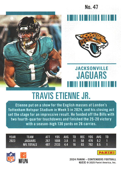 2024 Panini Contenders Mojo Travis Etienne Jr. #47 Jacksonville Jaguars