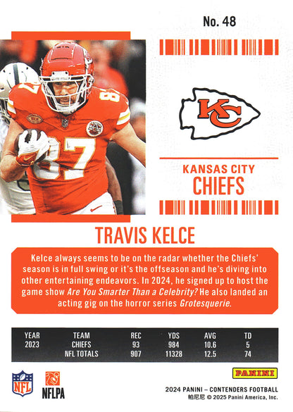 2024 Panini Contenders Mojo Travis Kelce #48 Kansas City Chiefs