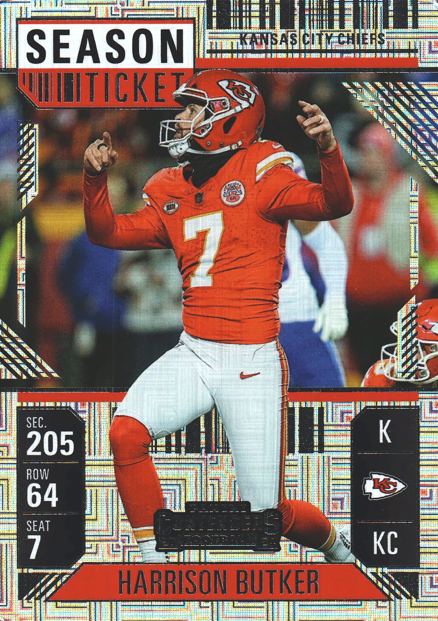 2024 Panini Contenders Mojo Harrison Butker #49 Kansas City Chiefs