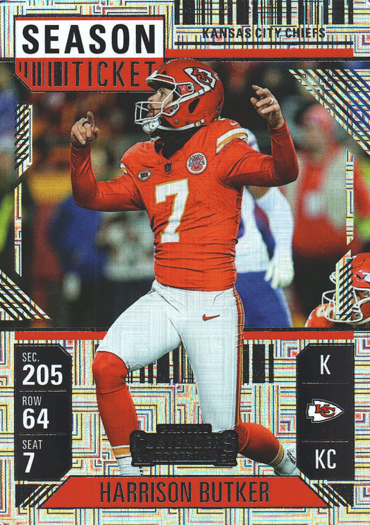 2024 Panini Contenders Mojo Harrison Butker #49 Kansas City Chiefs