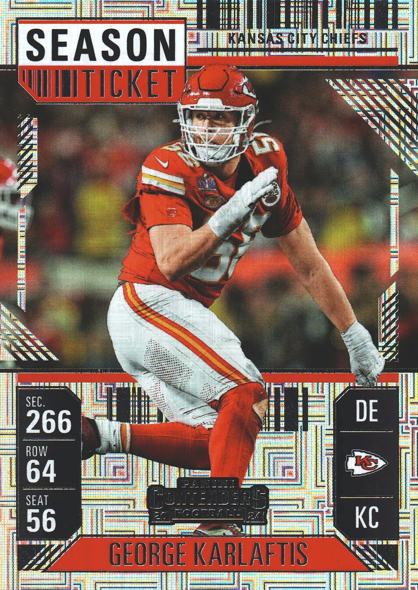 2024 Panini Contenders Mojo George Karlaftis #51 Kansas City Chiefs