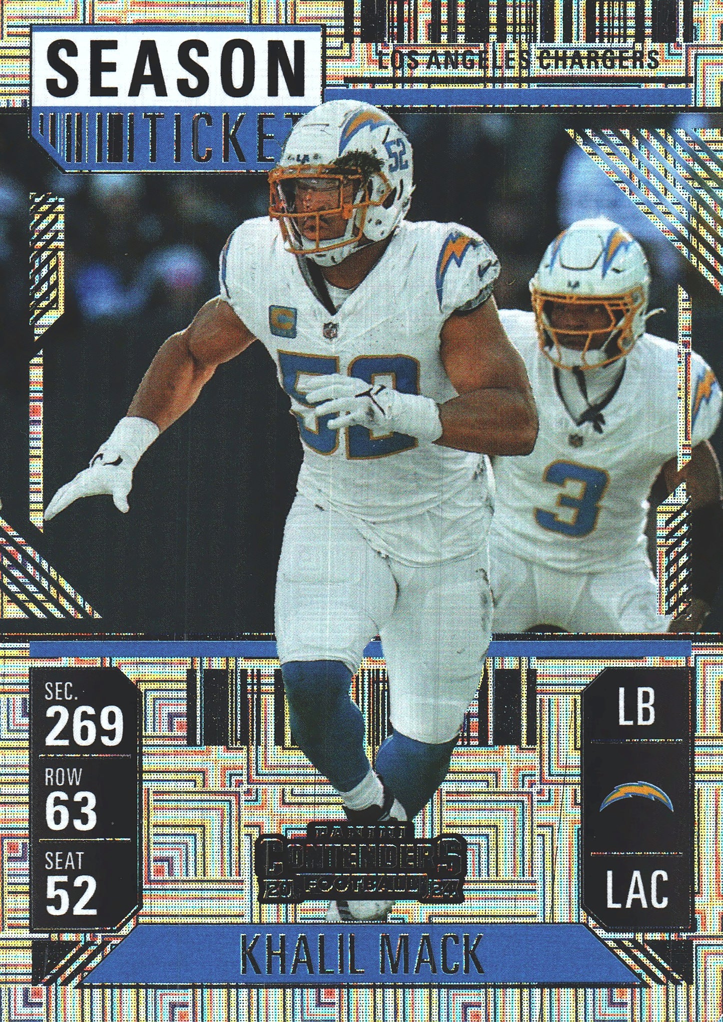 2024 Panini Contenders Mojo Khalil Mack #57 Los Angeles Chargers
