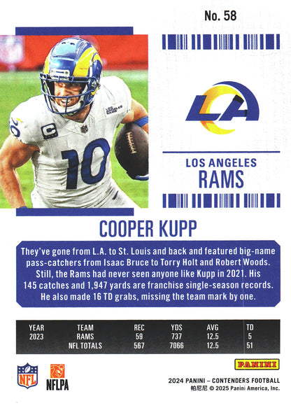 2024 Panini Contenders Mojo Cooper Kupp #58 Los Angeles Rams