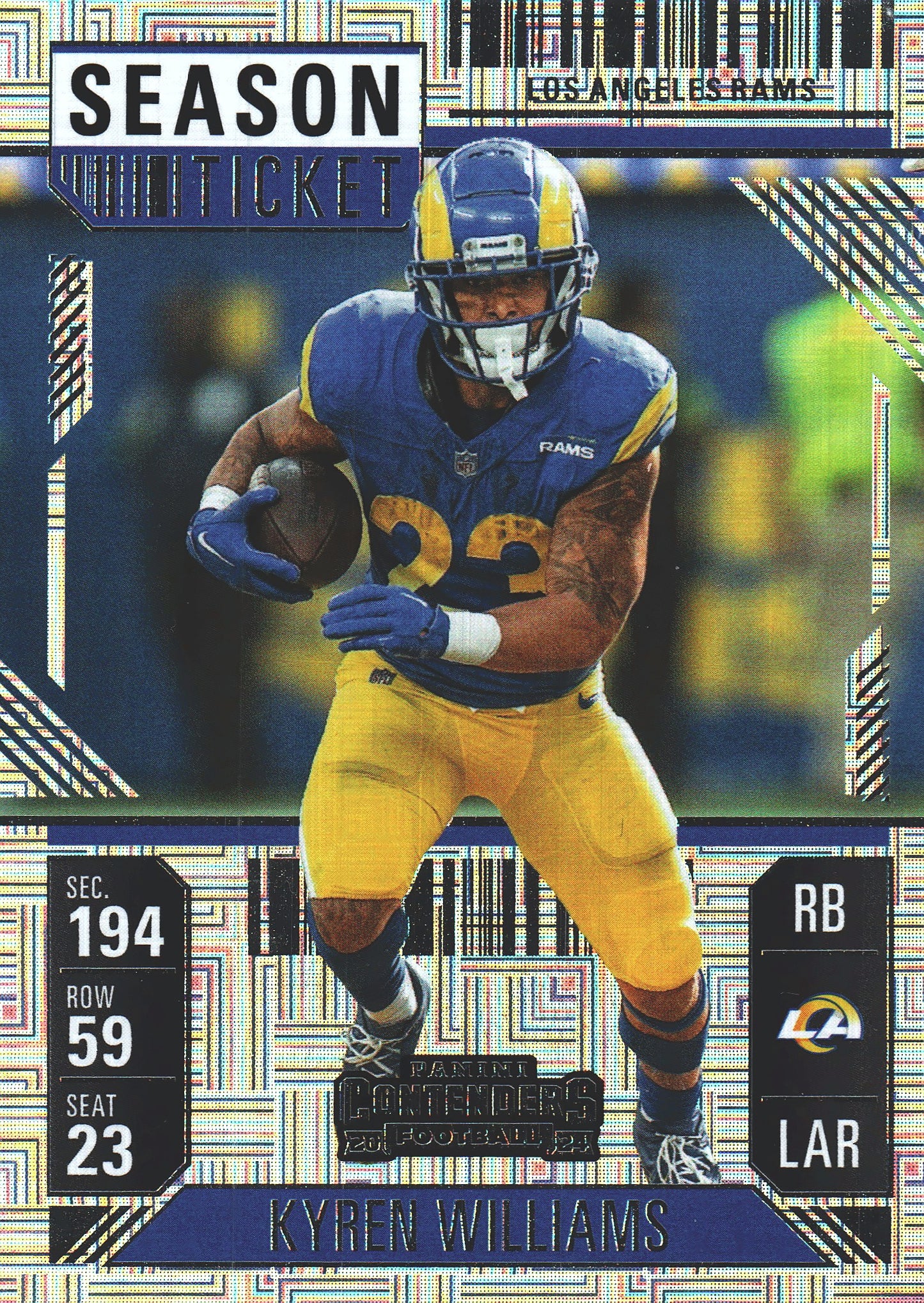 2024 Panini Contenders Mojo Kyren Williams #60 Los Angeles Rams