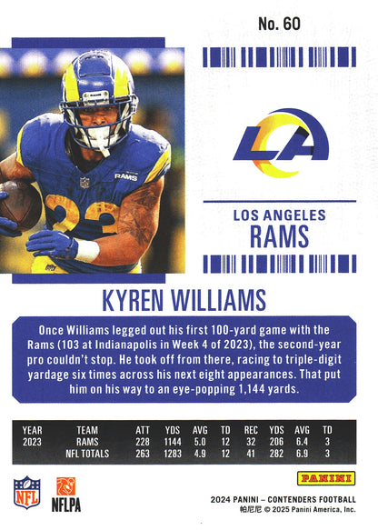 2024 Panini Contenders Mojo Kyren Williams #60 Los Angeles Rams