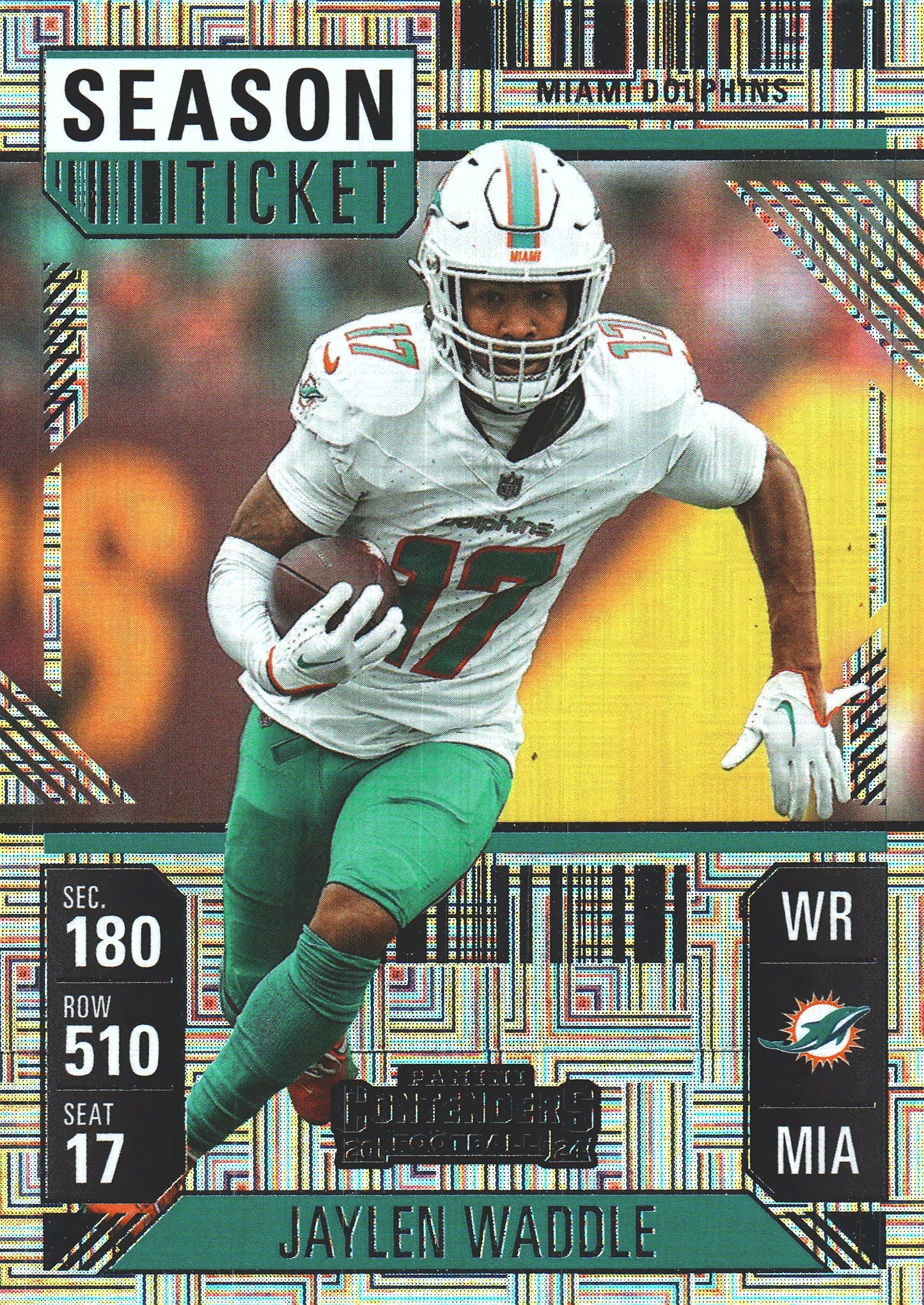 2024 Panini Contenders Mojo Jaylen Waddle #63 Miami Dolphins