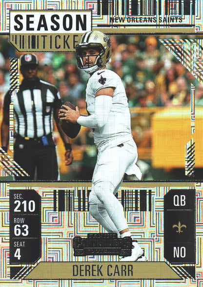 2024 Panini Contenders Mojo Derek Carr #72 New Orleans Saints