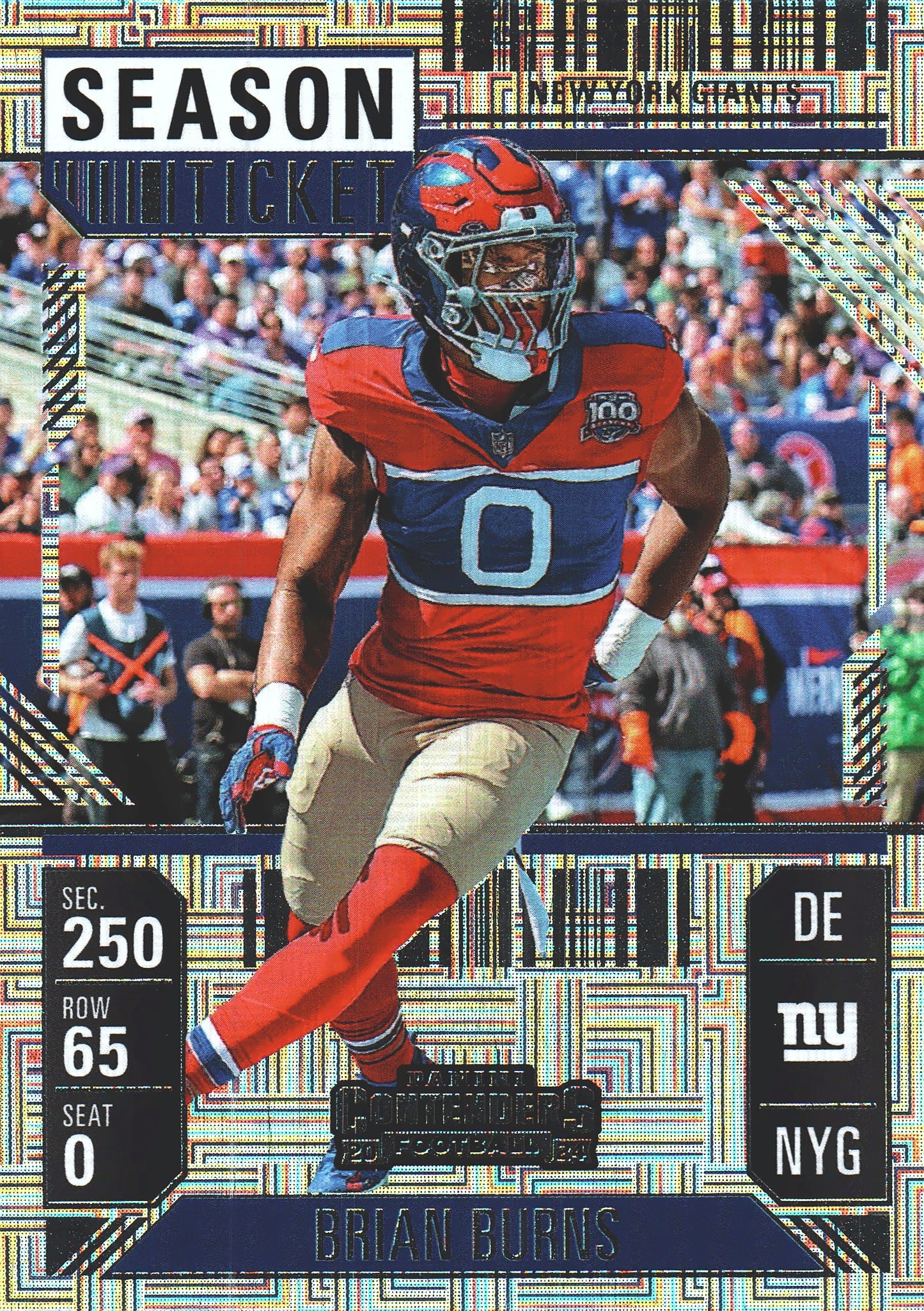 2024 Panini Contenders Mojo Brian Burns #74 New York Giants