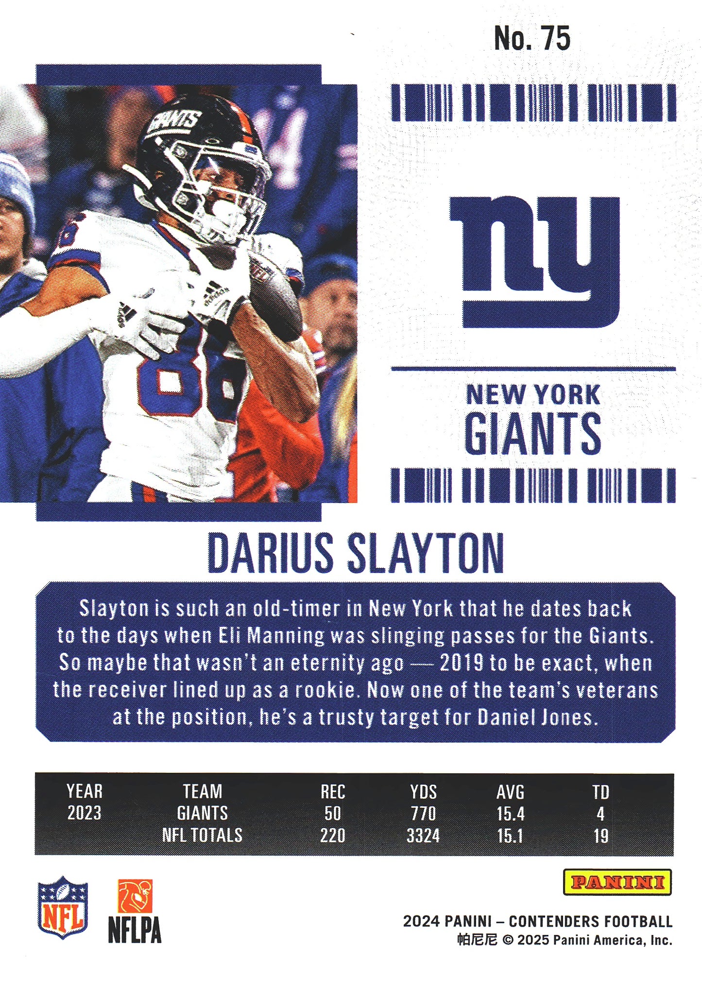 2024 Panini Contenders Mojo Darius Slayton #75 New York Giants