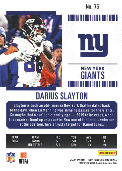 2024 Panini Contenders Mojo Darius Slayton #75 New York Giants