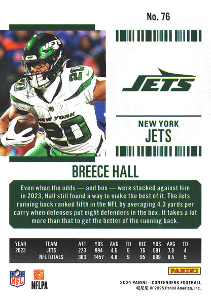 2024 Panini Contenders Mojo Breece Hall #76 New York Jets
