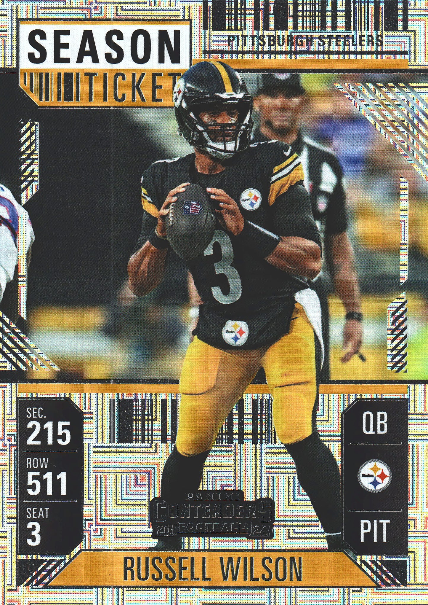2024 Panini Contenders Mojo Russell Wilson #82 Pittsburgh Steelers