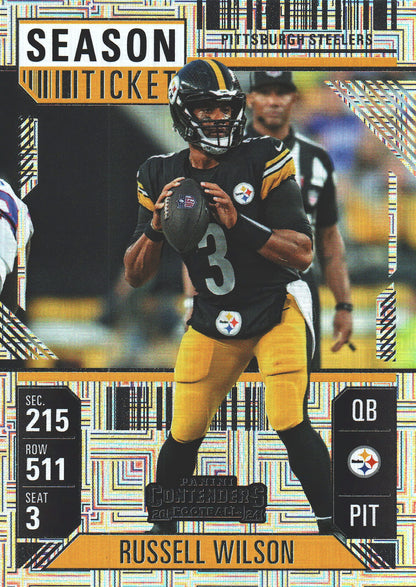 2024 Panini Contenders Mojo Russell Wilson #82 Pittsburgh Steelers