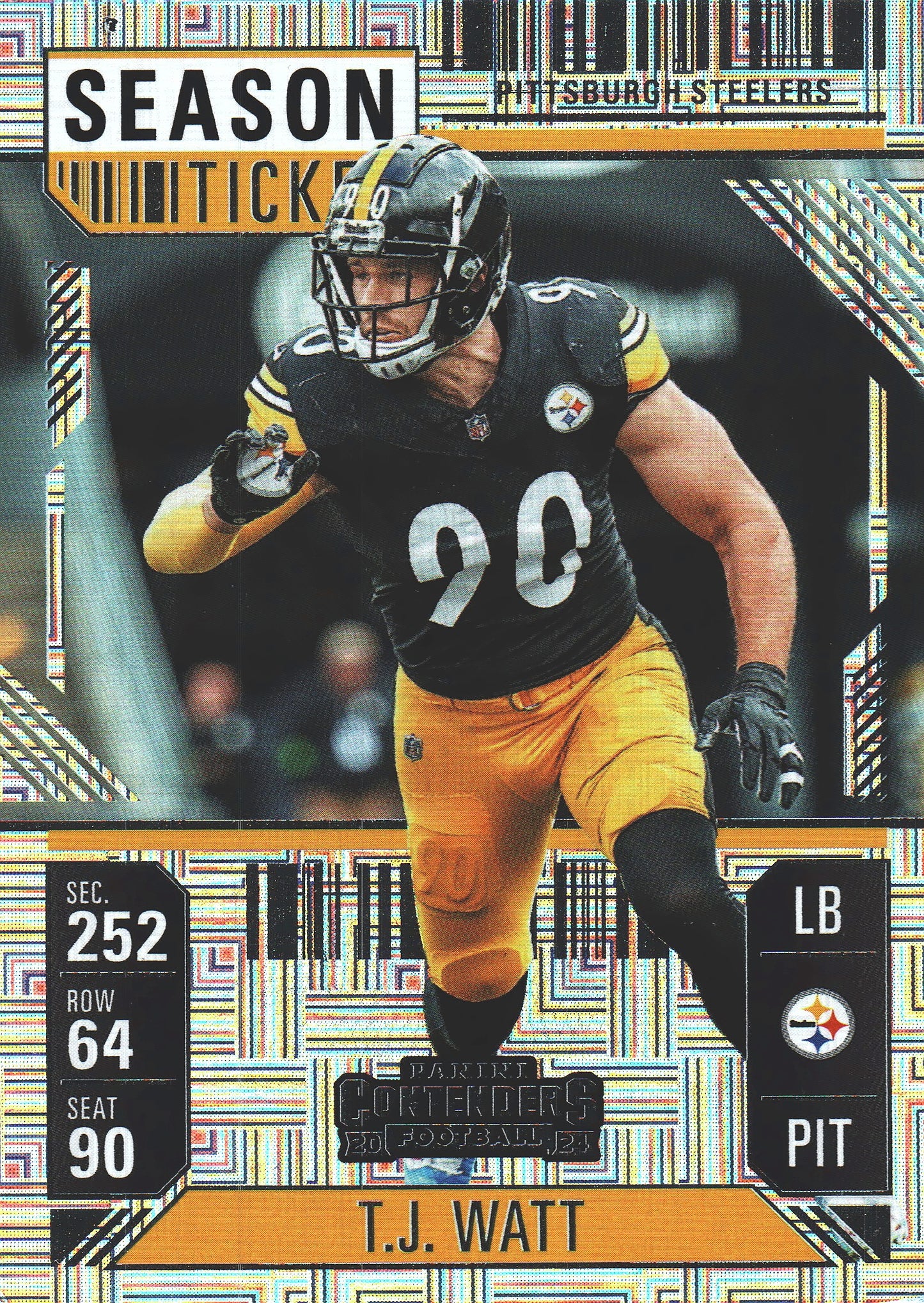 2024 Panini Contenders Mojo TJ Watt #83 Pittsburgh Steelers