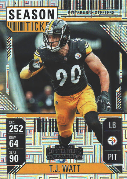 2024 Panini Contenders Mojo TJ Watt #83 Pittsburgh Steelers