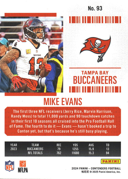 2024 Panini Contenders Mojo Mike Evans #93 Tampa Bay Buccaneers